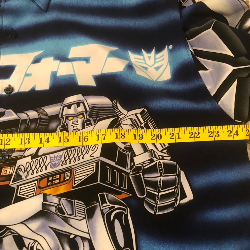 Vintage Y2K Transformers button up Allover print / bowling style Shirt - Picture 6 of 8